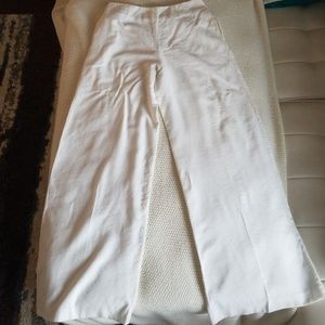 Line & dot wide leg high waisted trouser